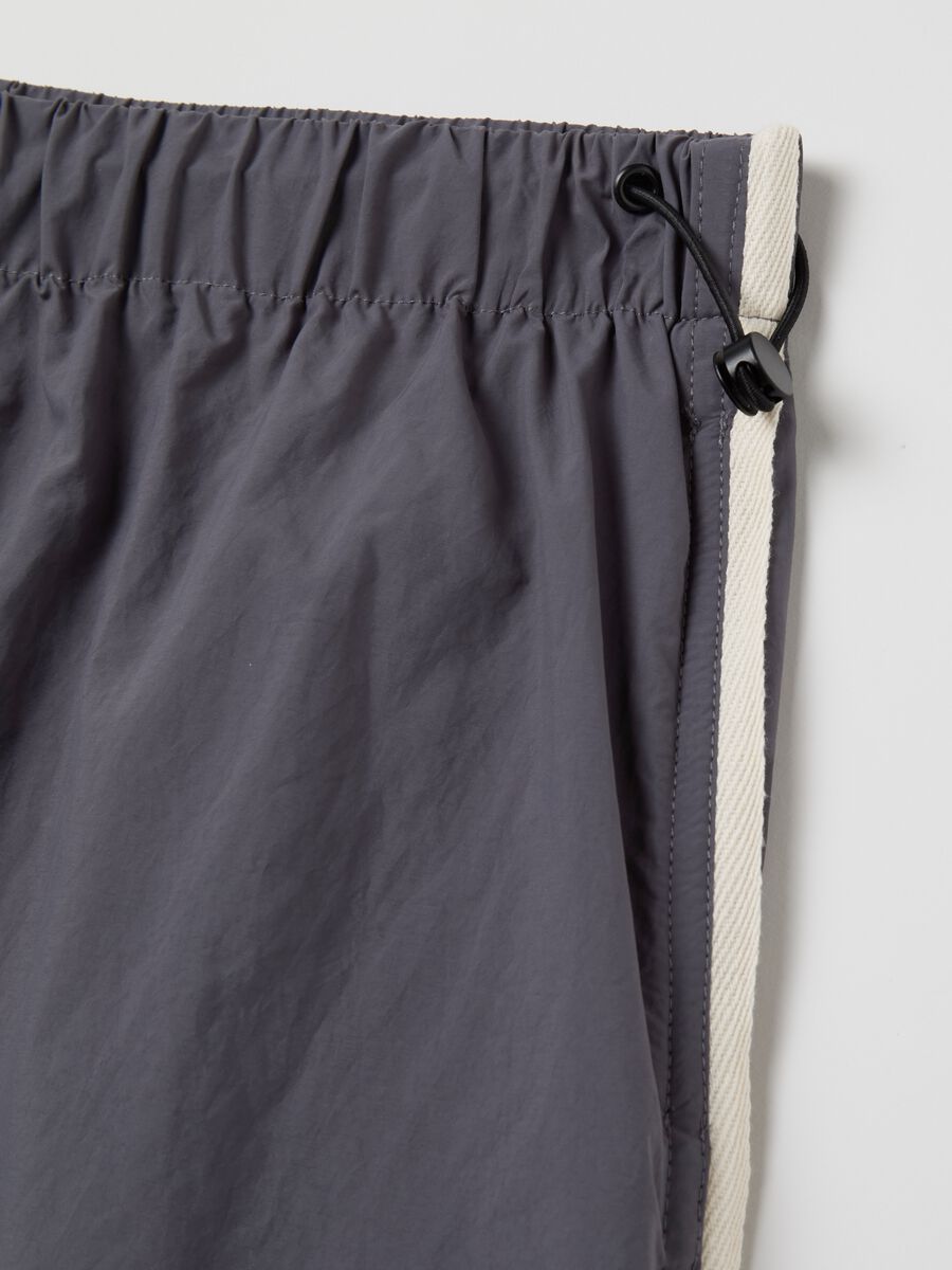Long nylon skirt with splits_5