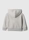 Felpa grigio chiaro con cappuccio in misto cotone con logo GAP_1