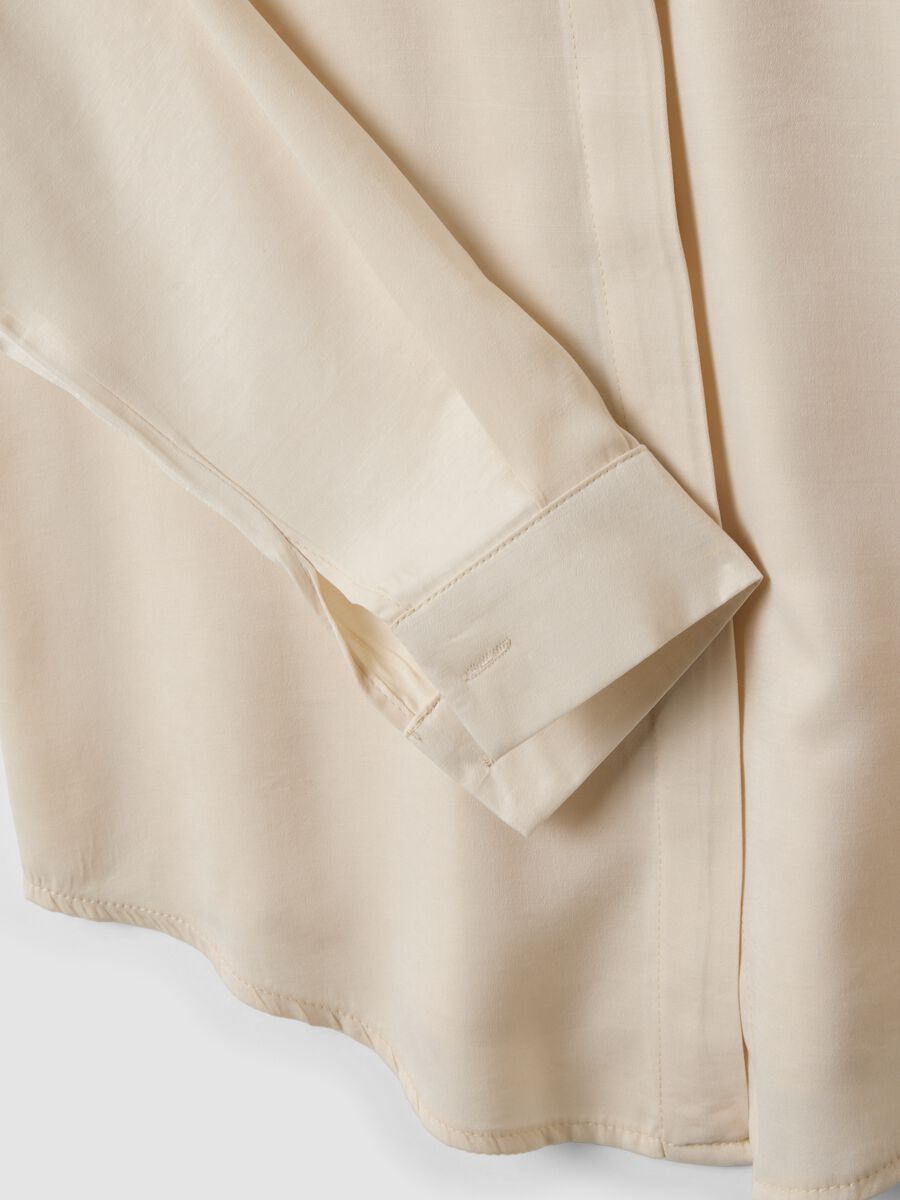 Beige viscose-blend shacket, regular fit_2