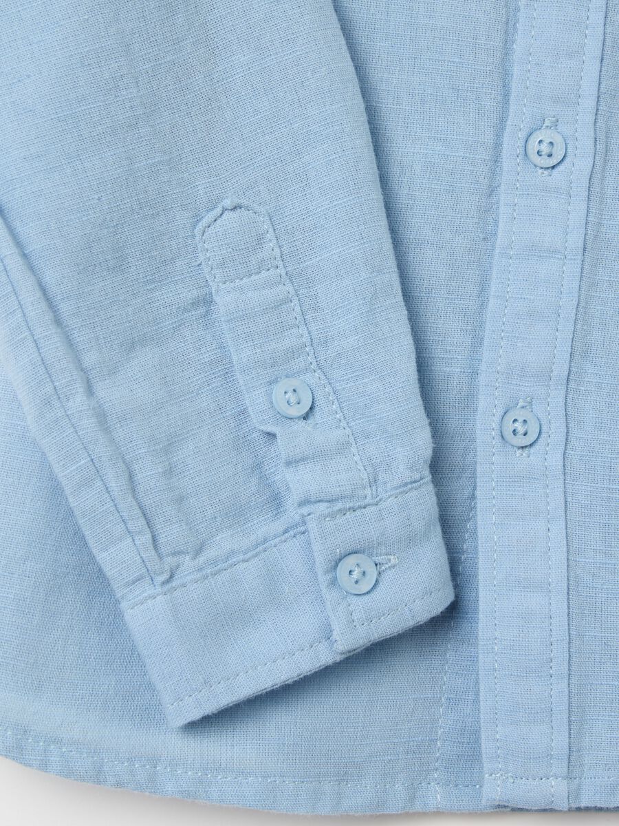 Shirt with band collar_2