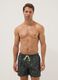 Costume boxer verde con stampa palme_0