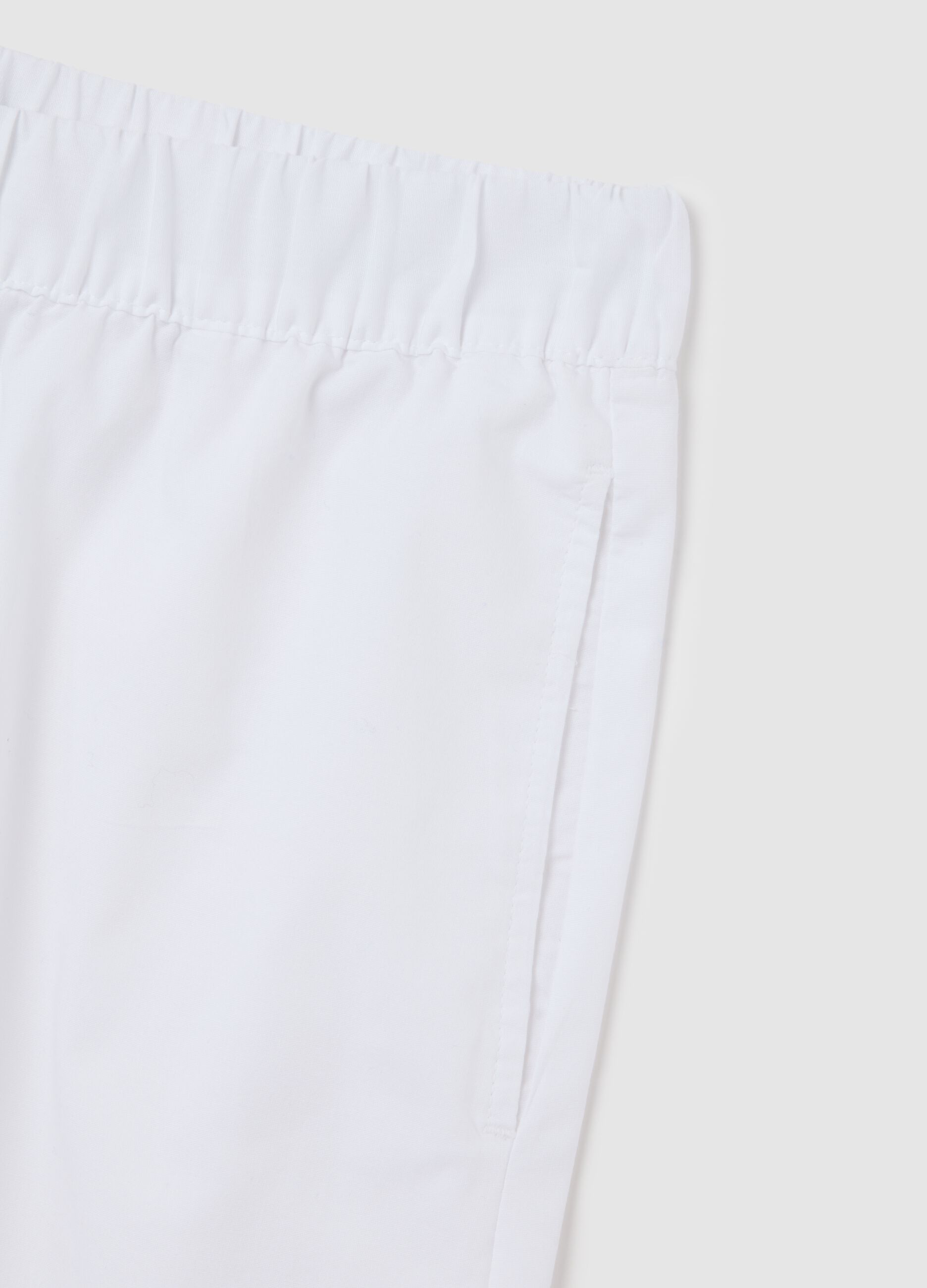 Women's White Regular Fit Culotte Trousers