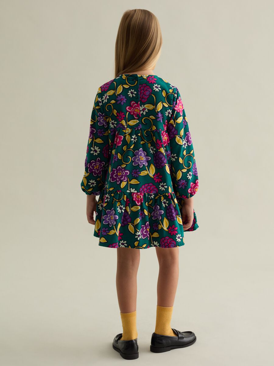 Velvet dress with floral pattern_2