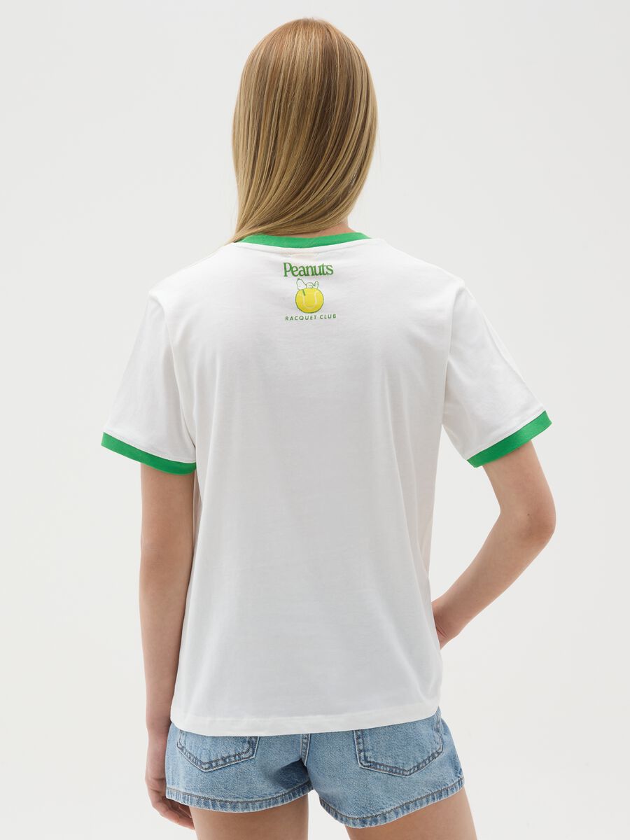 Women's multicolour pure cotton regular fit T-shirt with Snoopy print_3
