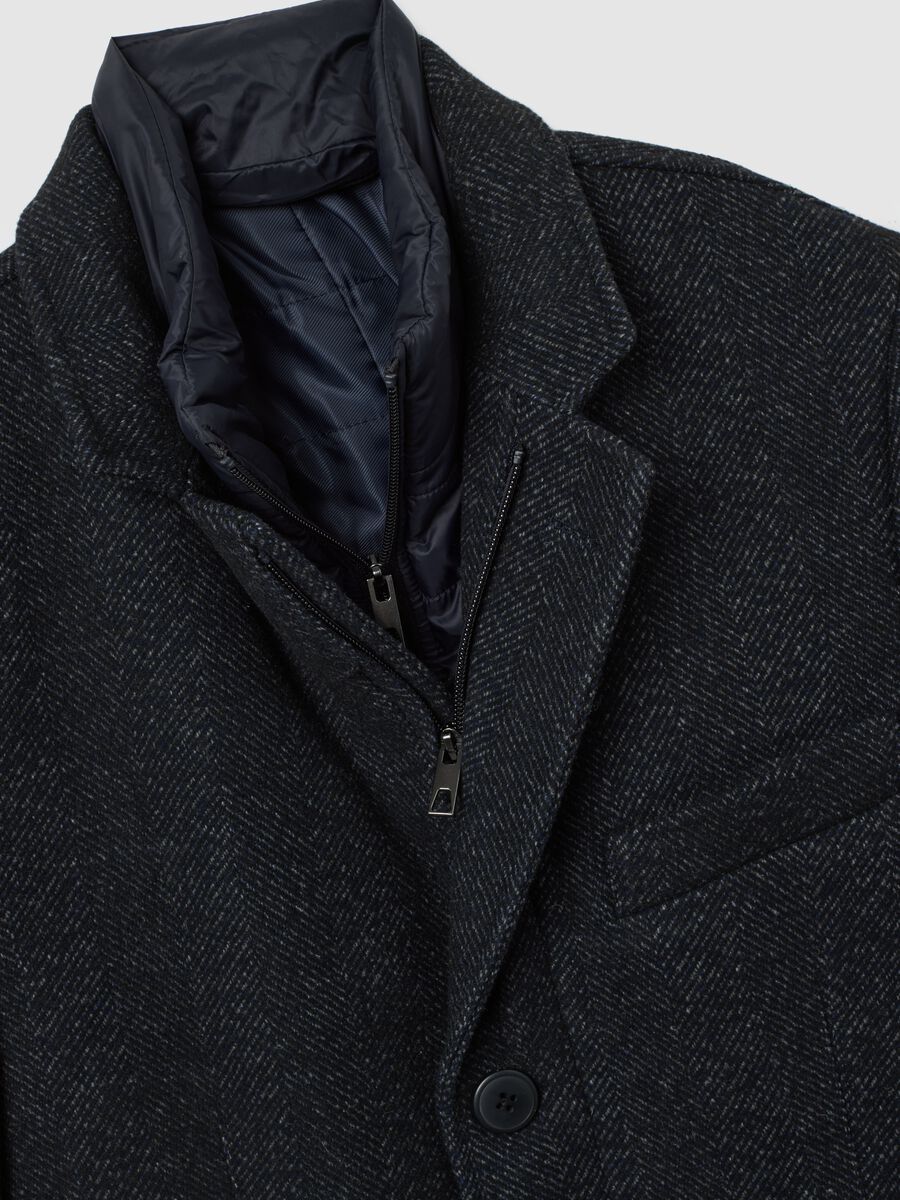 Single-breasted regular fit black coat_5