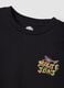 Black pure cotton relaxed-fit T-shirt with print_5