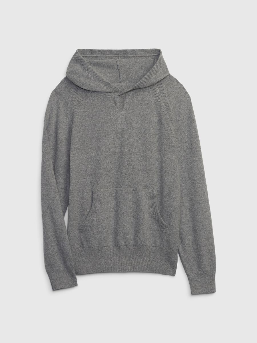 Felpa in maglia con cappuccio maniche raglan_0