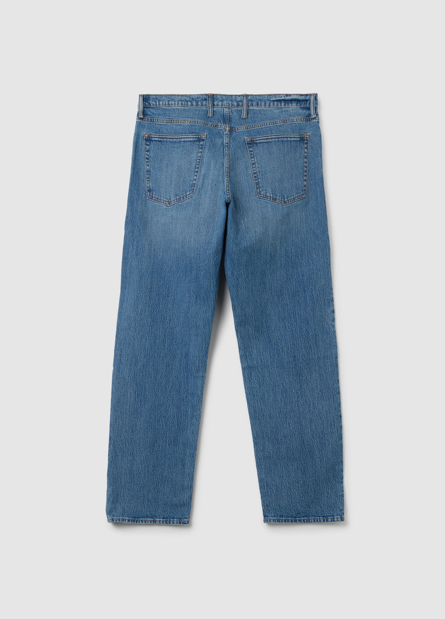 Straight-fit jeans with mid-rise waist