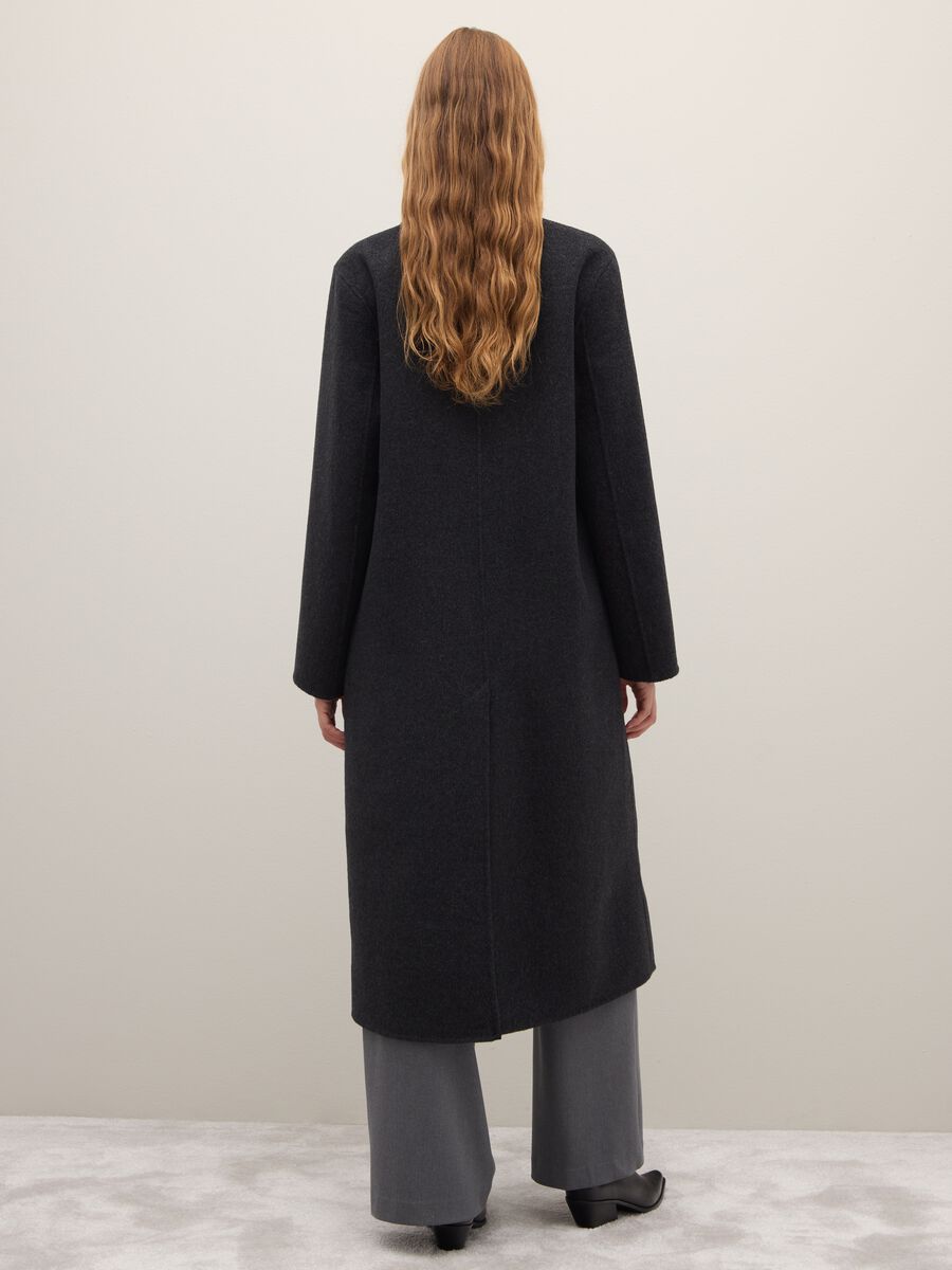 Long black wool blend coat_2
