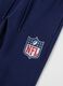 Blue cotton blend jogger trousers regular fit with NFL logo_5