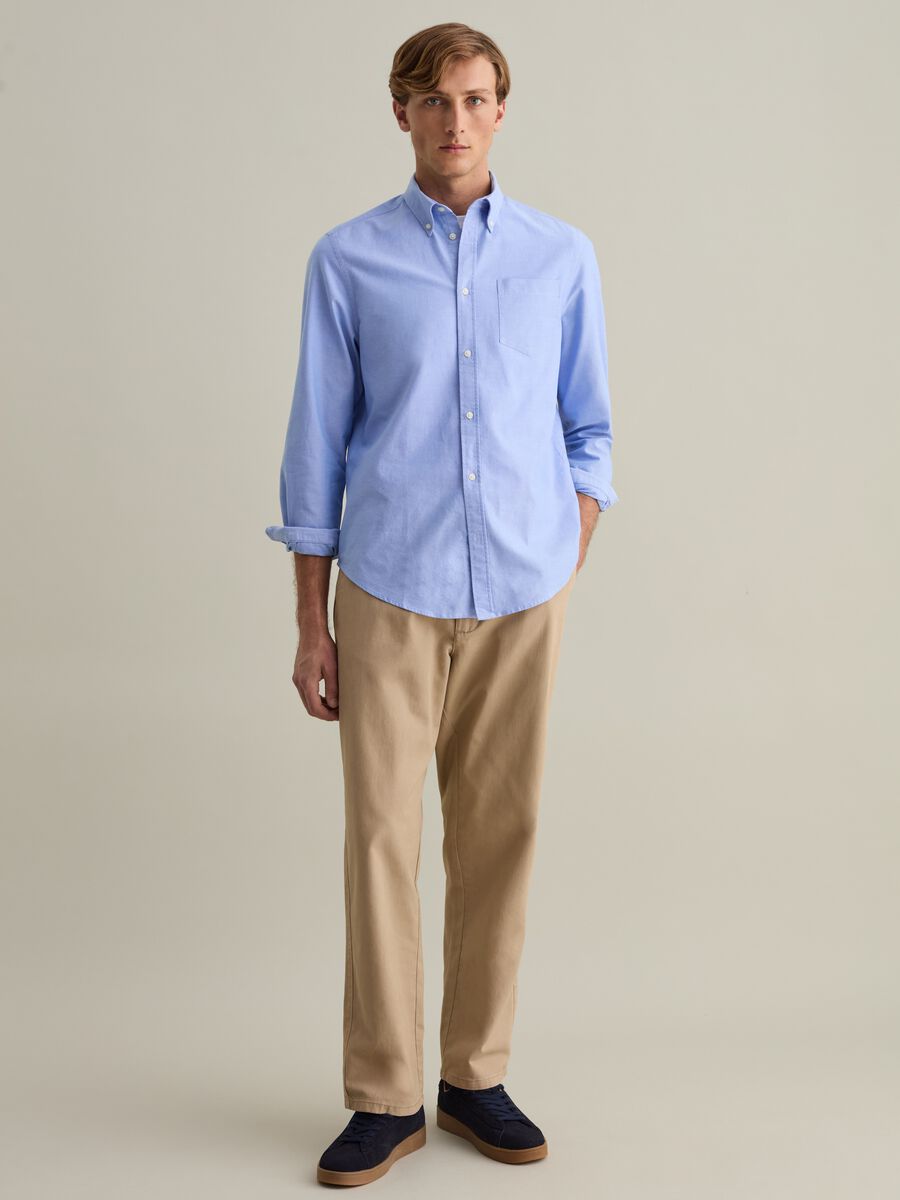 Camicia regular fit in cotone oxford_1