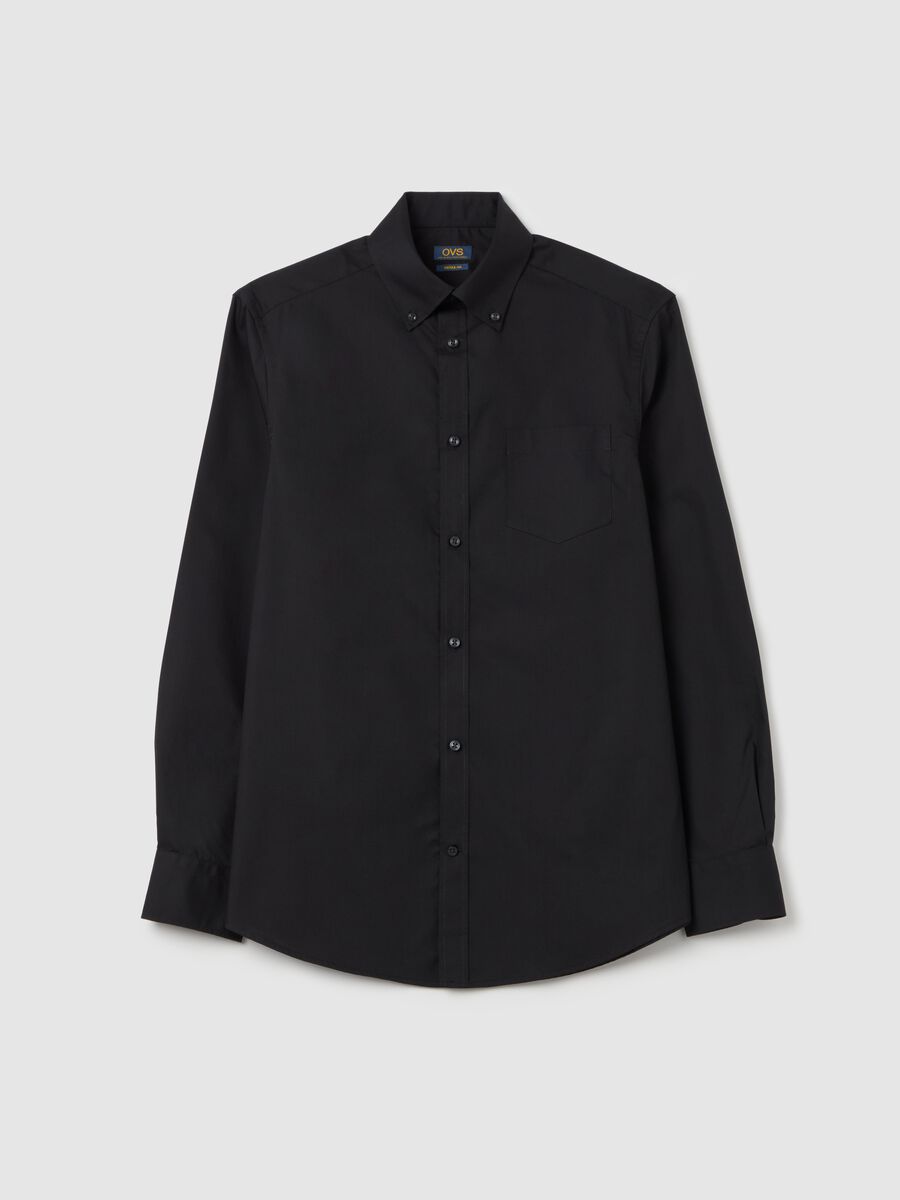 Regular-fit easy-iron shirt with button-down collar_4