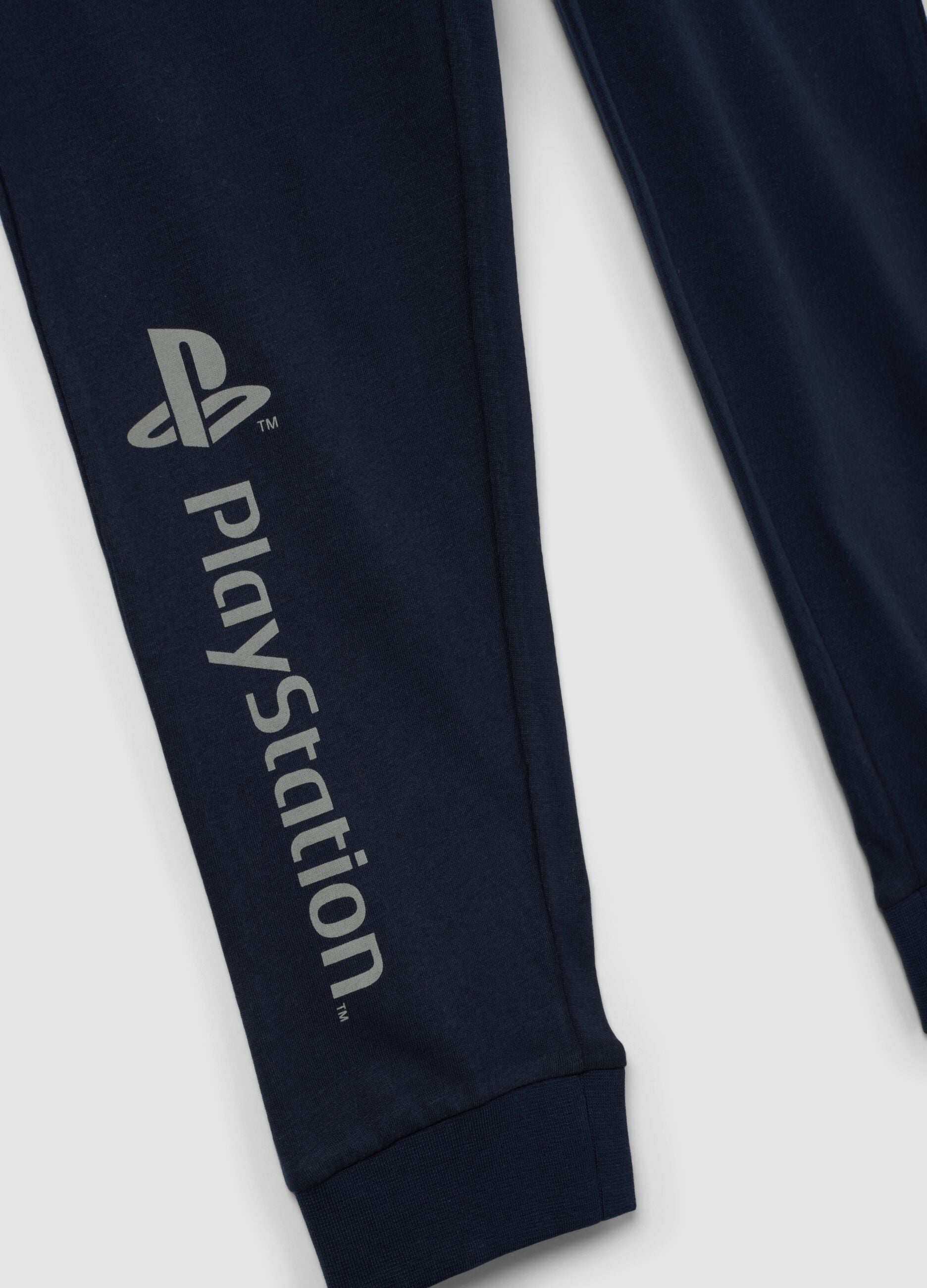 Pigiama blu in puro cotone organico con stampa Playstation