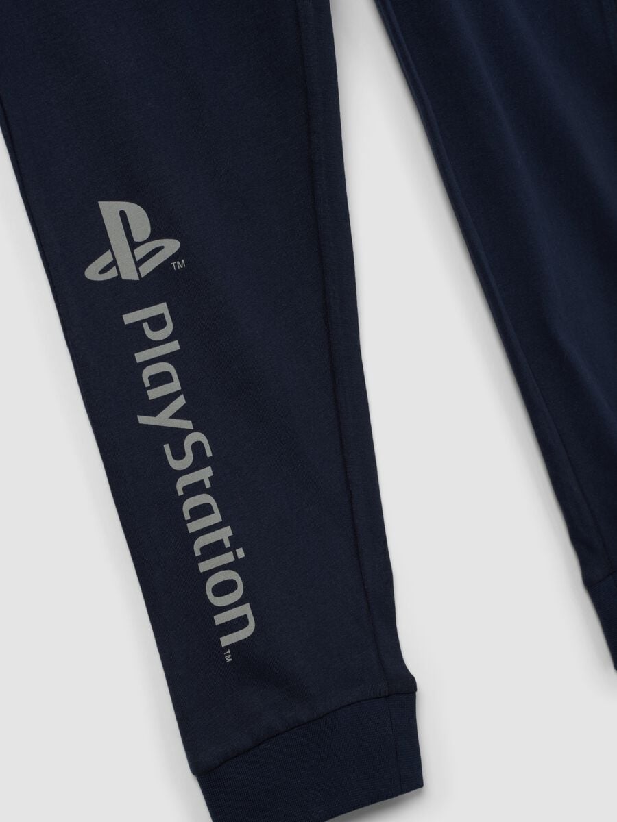 Pigiama blu in puro cotone organico con stampa Playstation_3