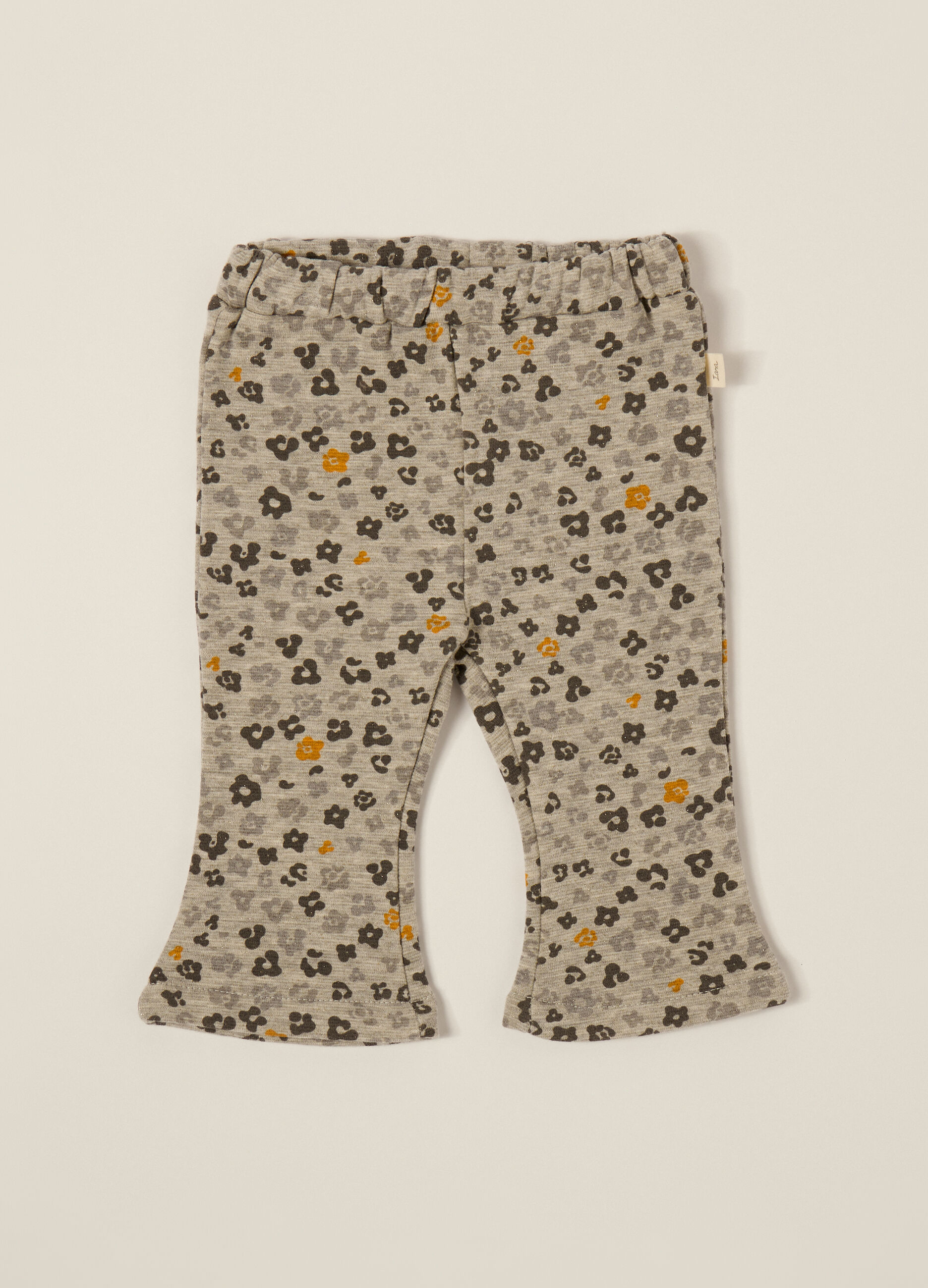Grey girl's trousers with elastic