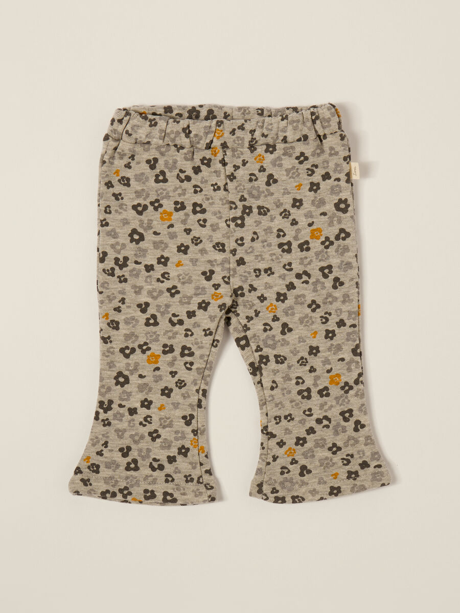 Pantaloni grigi per bambina con elastico_0