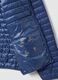 Blue padded jacket with regular fit and zip_5