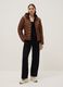 Brown padded jacket regular fit with hood_1