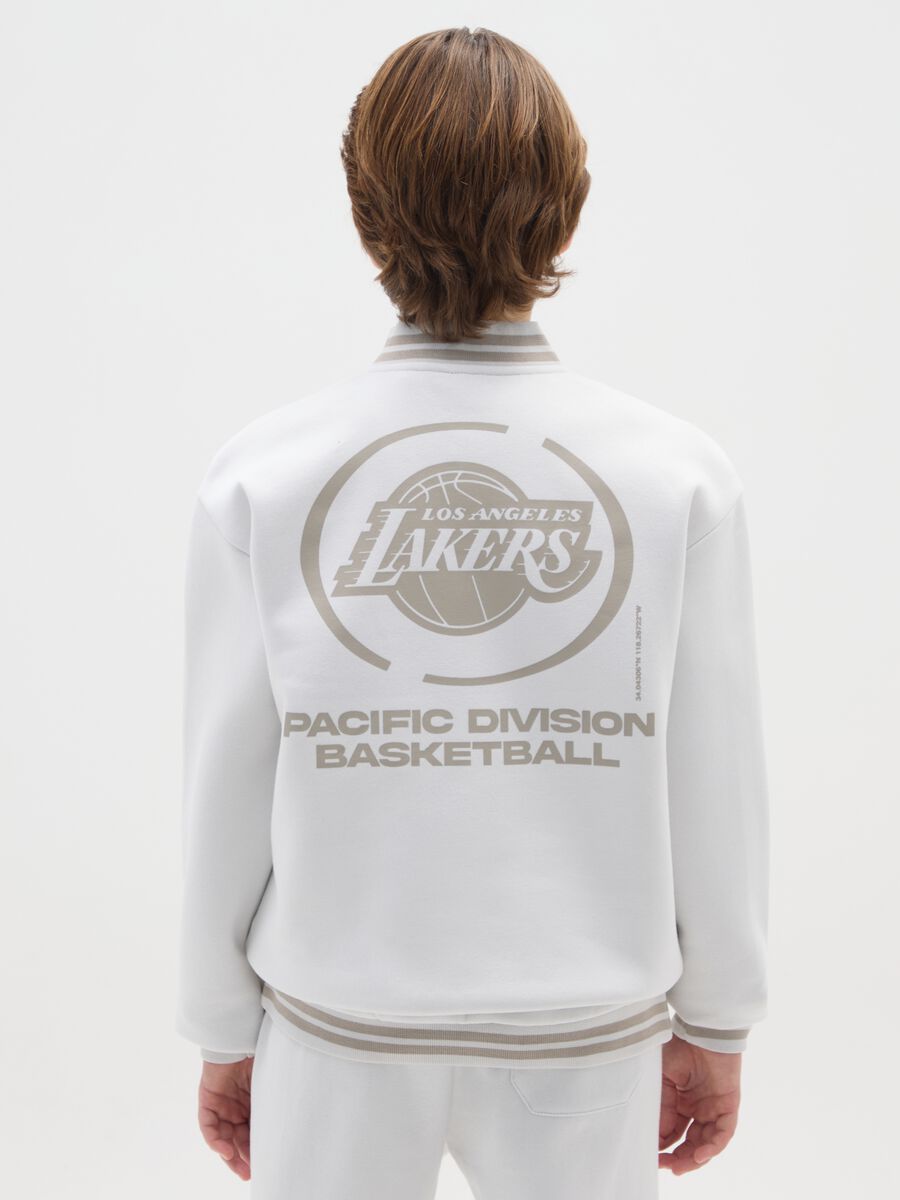 Regular fit kids' sweatshirt with Lakers print_1