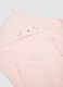Regular fit pink baby girl bathrobe in cotton blend_2