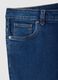 Blue stretch cotton flare jeans_5