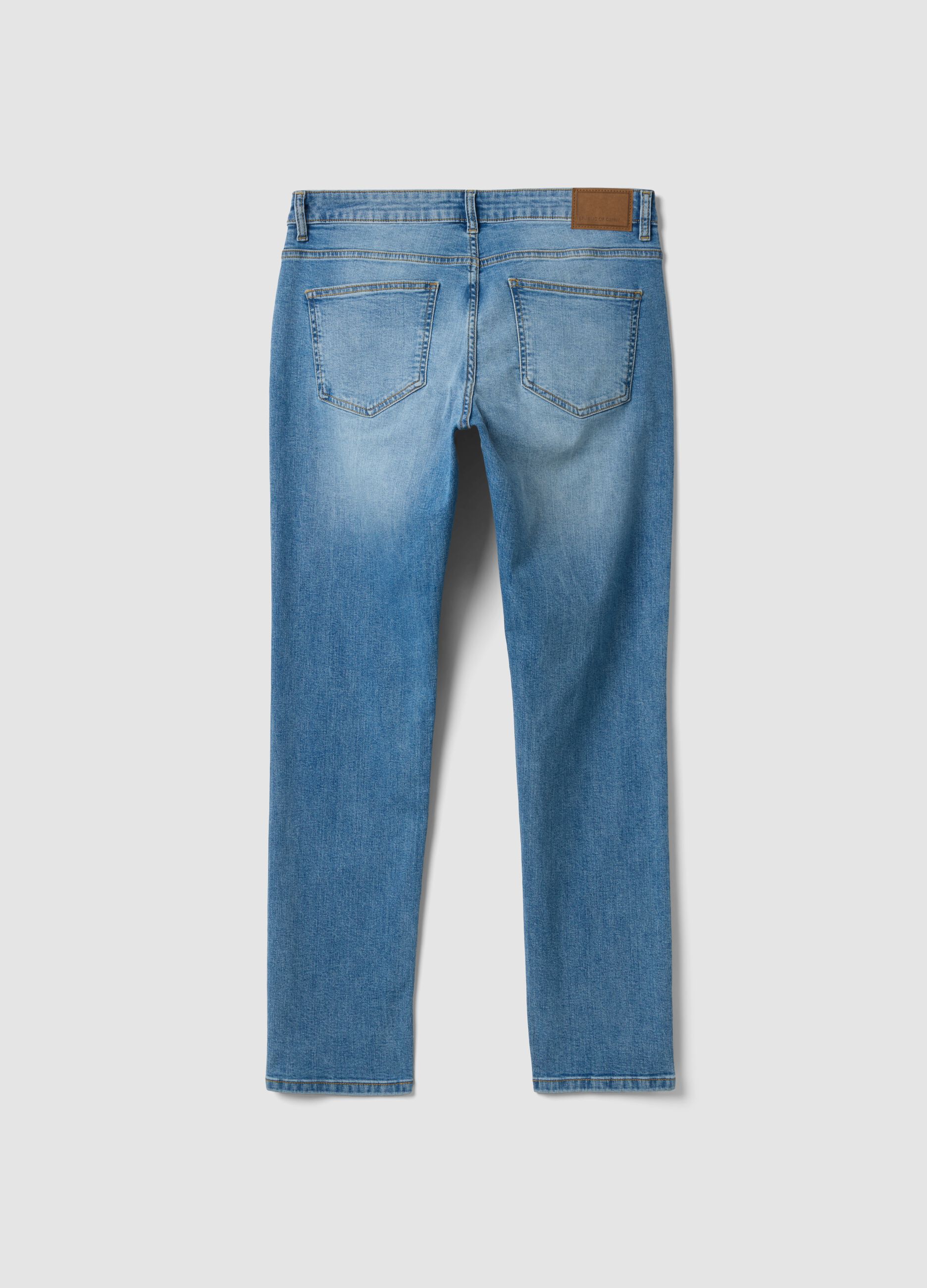 Slim-fit stretch cotton denim jeans