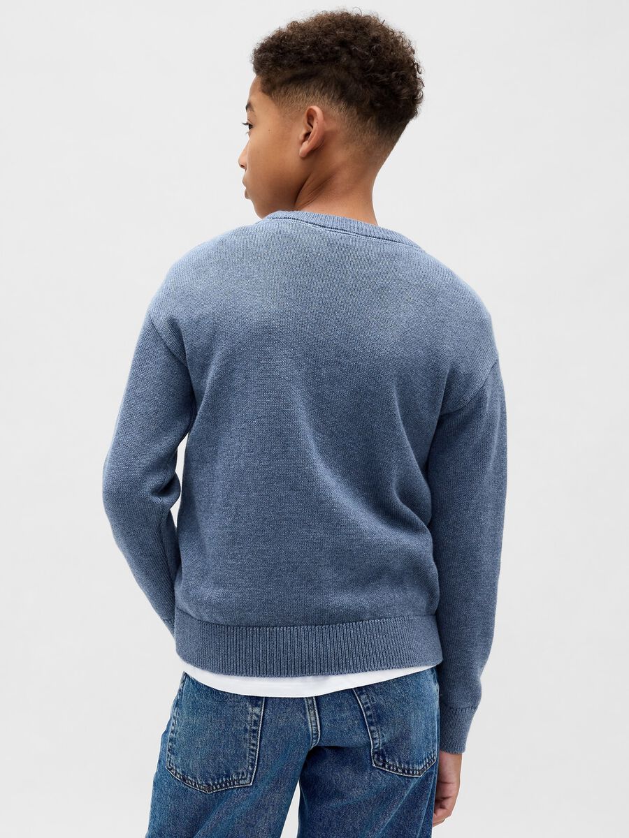 Blue Cotton Sweater for Boys_1