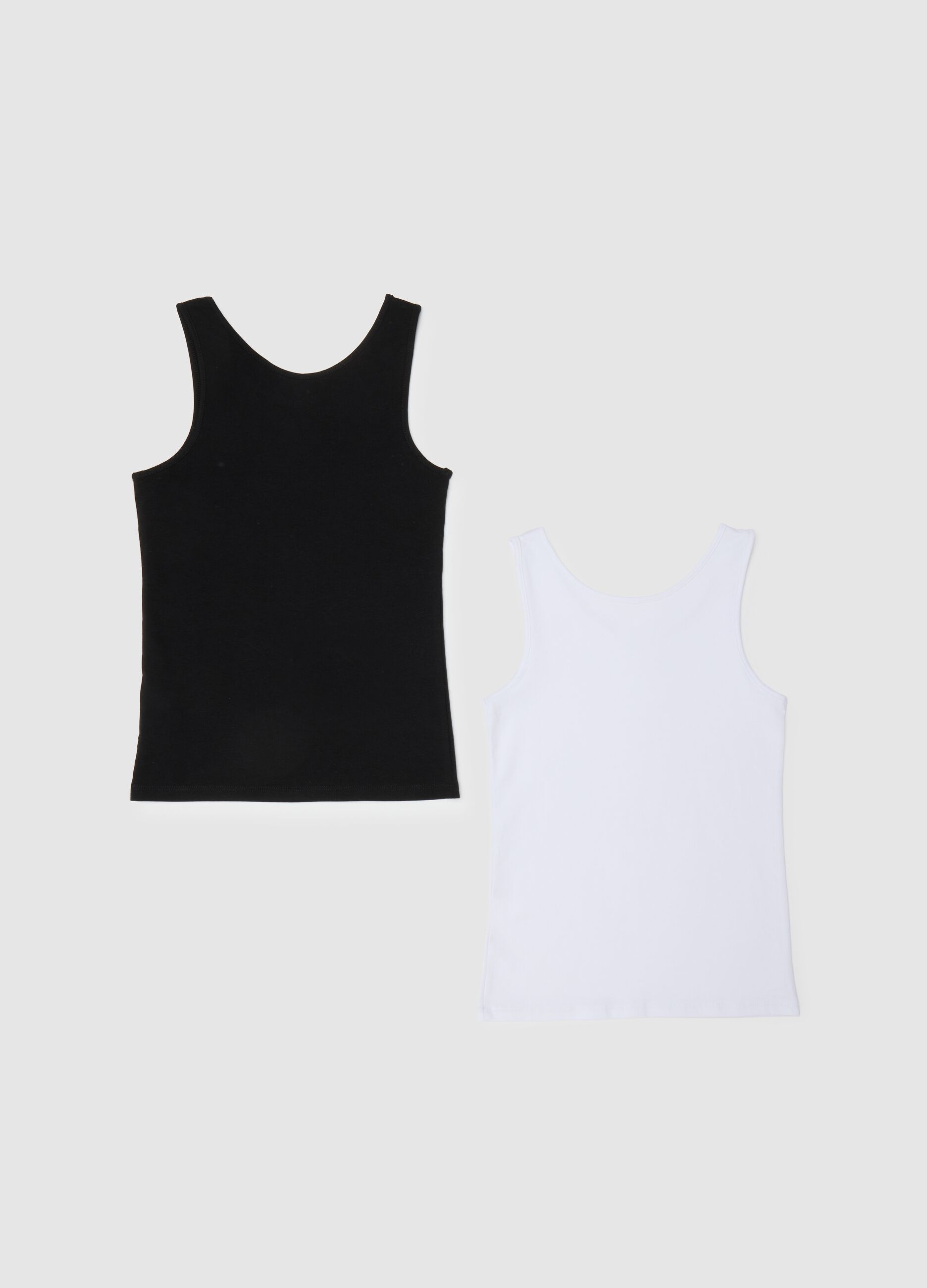 Girls' Cotton Multicolor Vest Twinpack