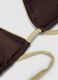 Brown triangle bikini top in stretch fabric_5