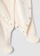 Beige organic cotton-blend all-in-one baby sleepsuit with Mickey embroidery_3