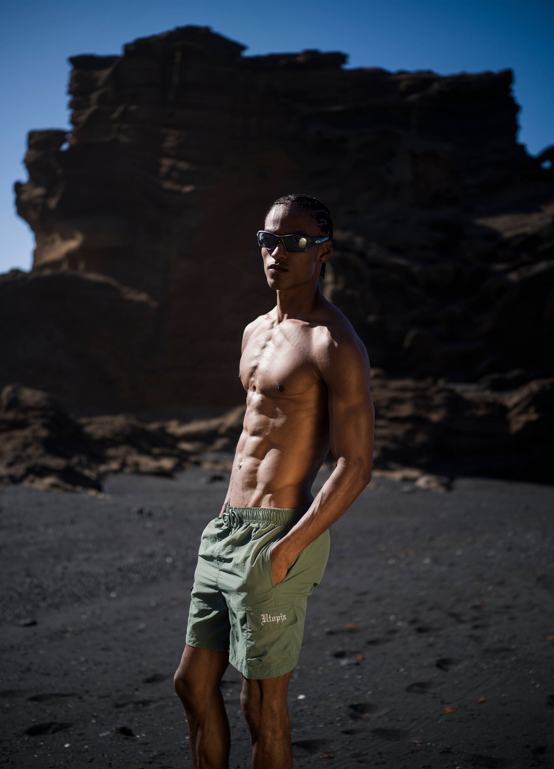 Cargo Swim Shorts Military Green