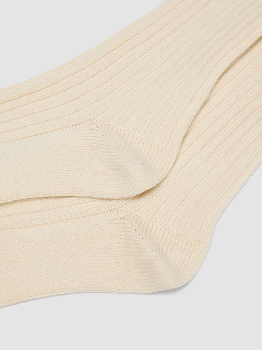 Calze da tennis in misto cotone elasticizzato bianche con righe_1