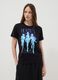T-shirt nera in puro cotone con stampa K-Pop Demon Hunter oversize fit_1
