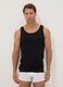 Black Supima cotton vest top, regular fit_0