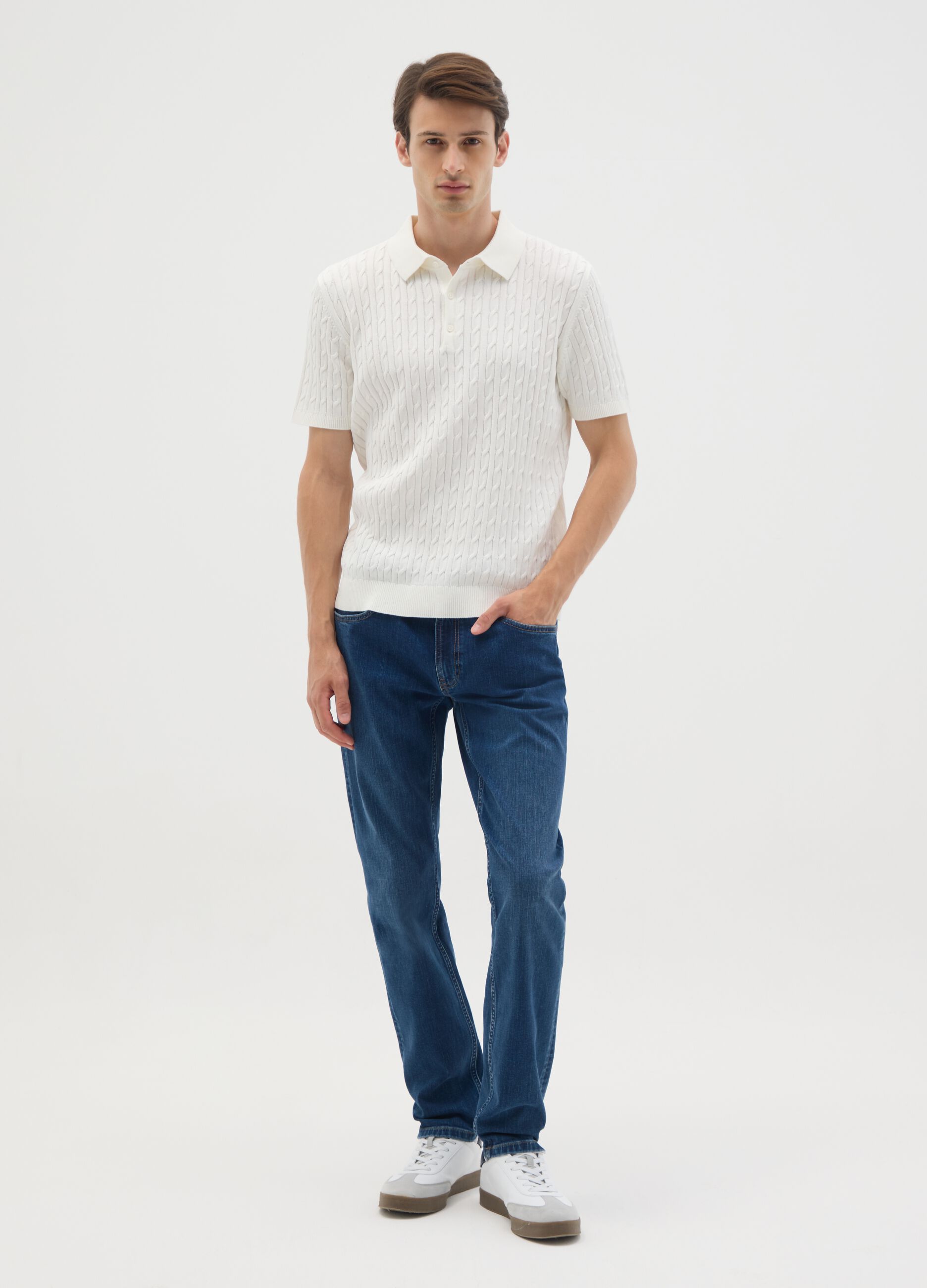 Men's Slim Fit Blue Denim Jeans