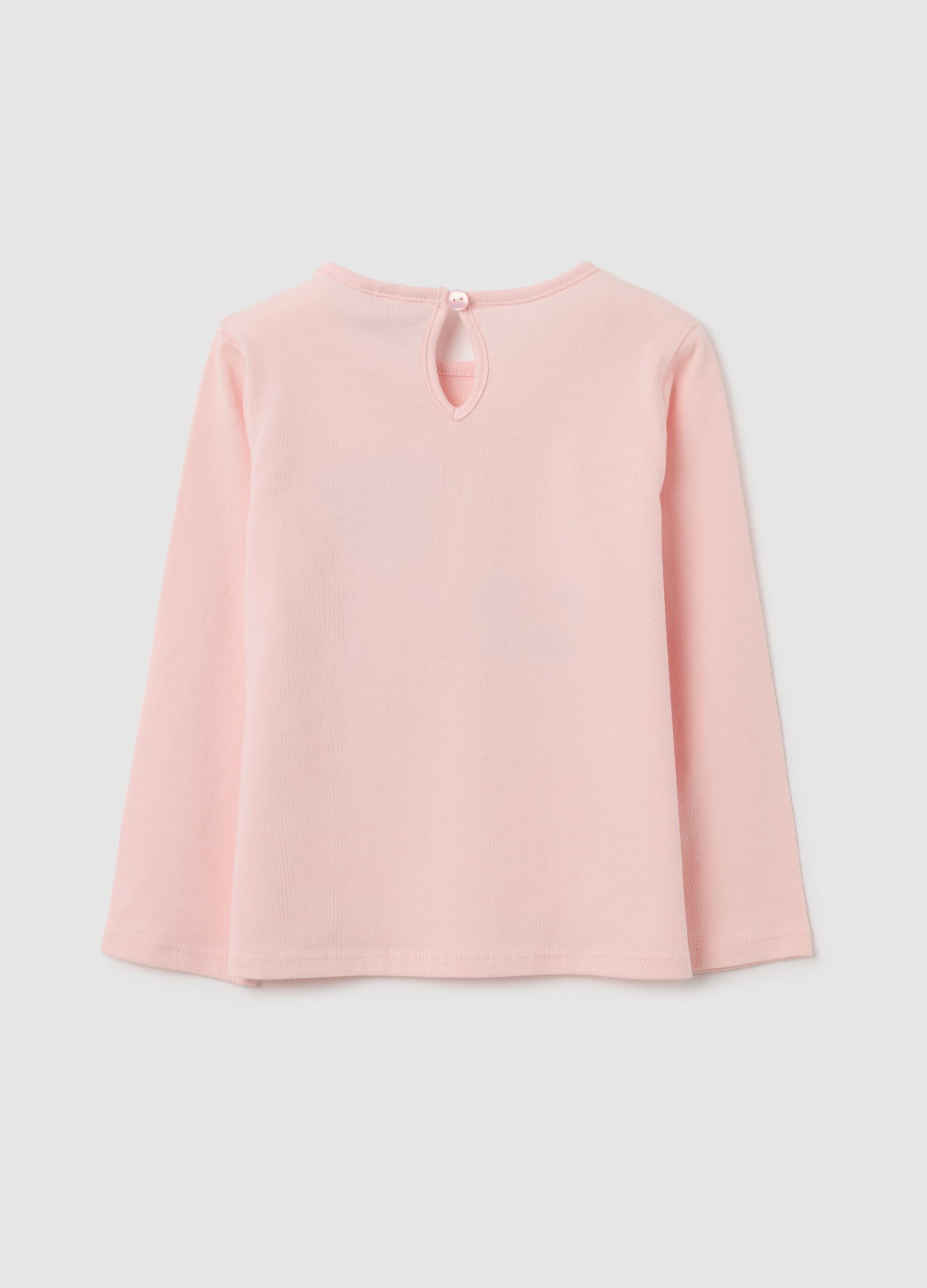 Maglietta da neonata in puro cotone rosa regular fit