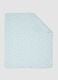 Light blue organic cotton-blend baby blanket with print_2