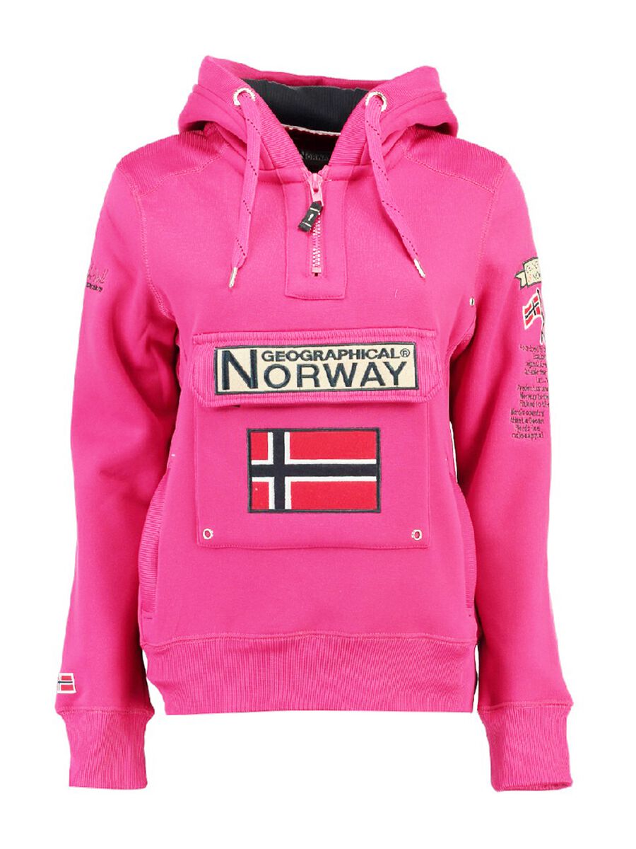 Geographical Norway half-zip sweatshirt with hood_0
