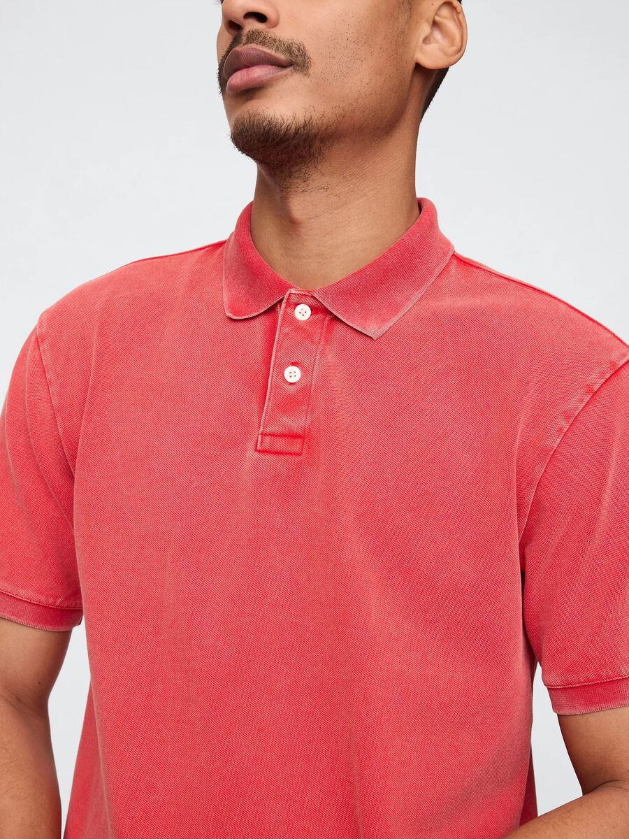 Polo shirt with short sleeves in cotton_3