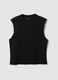 Black pure cotton regular-fit tank top_0