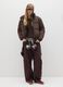 Brown padded oversized jacket_0