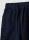 Boys' blue pure cotton cargo shorts with drawstring, regular fit_2