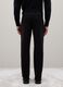 Slim fit black stretch fabric trousers_3