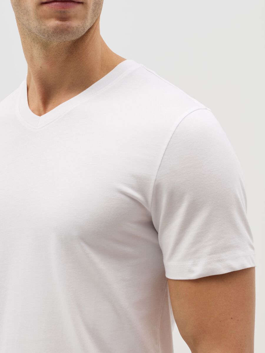 Cotton V-neck T-shirt_2