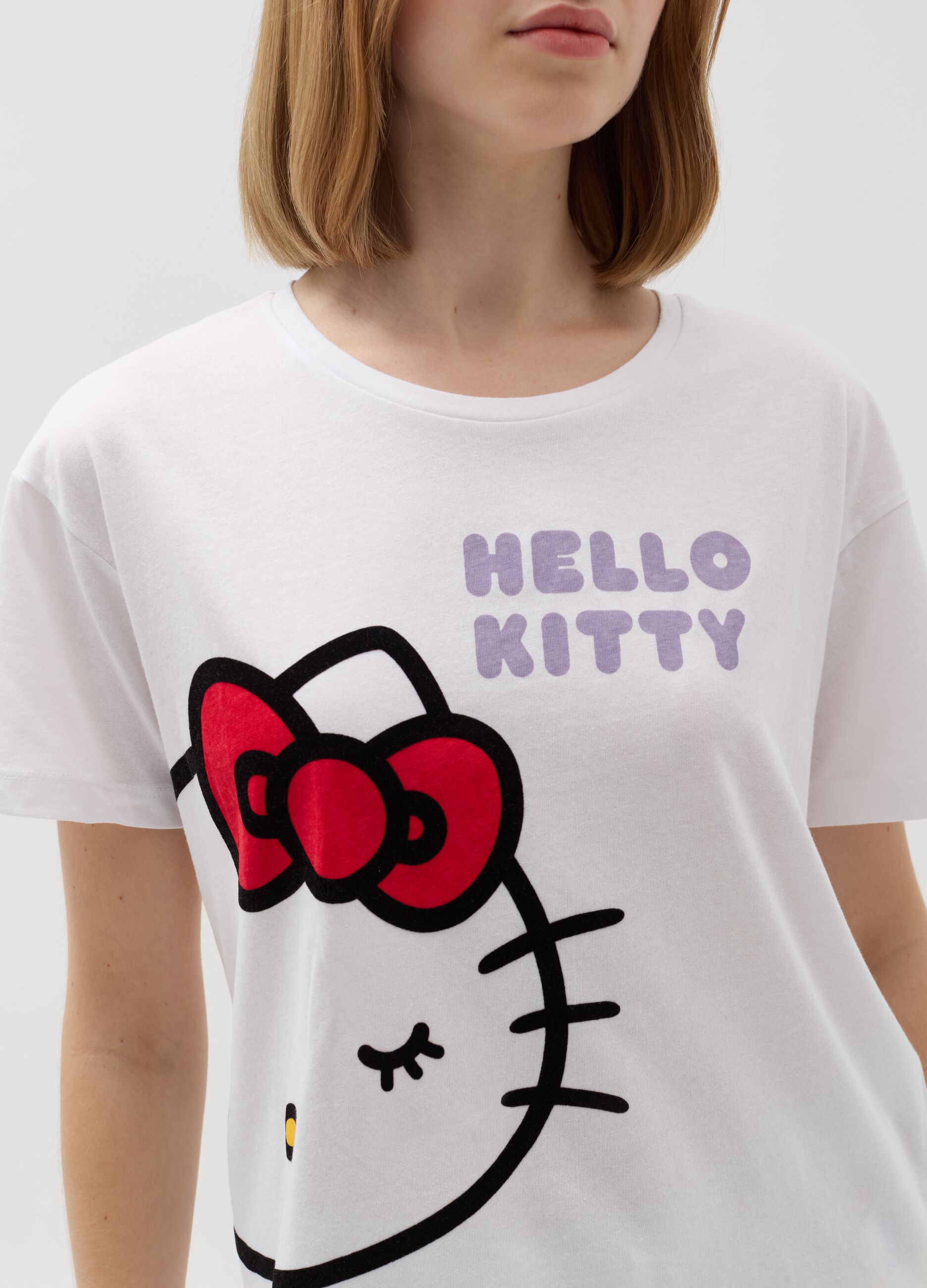 Pigiama in cotone con stampa Hello Kitty
