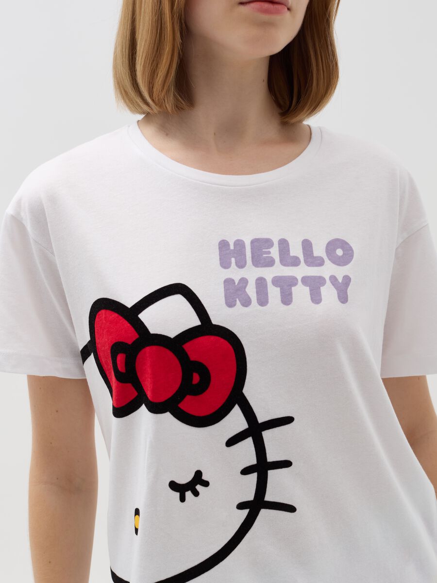 Pigiama in cotone con stampa Hello Kitty_1