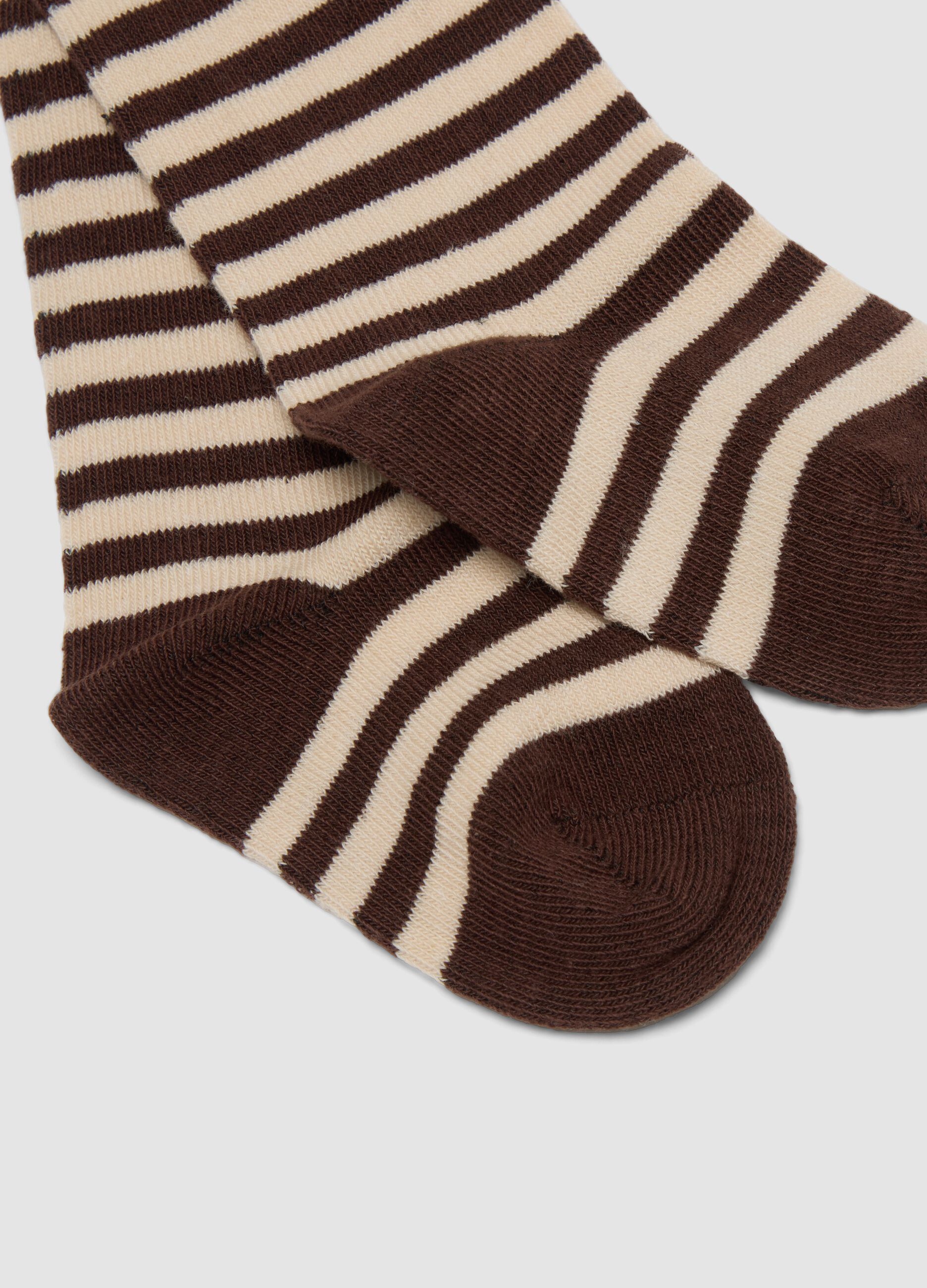 Tripack di calze blu lunghe in cotone organico elasticizzato