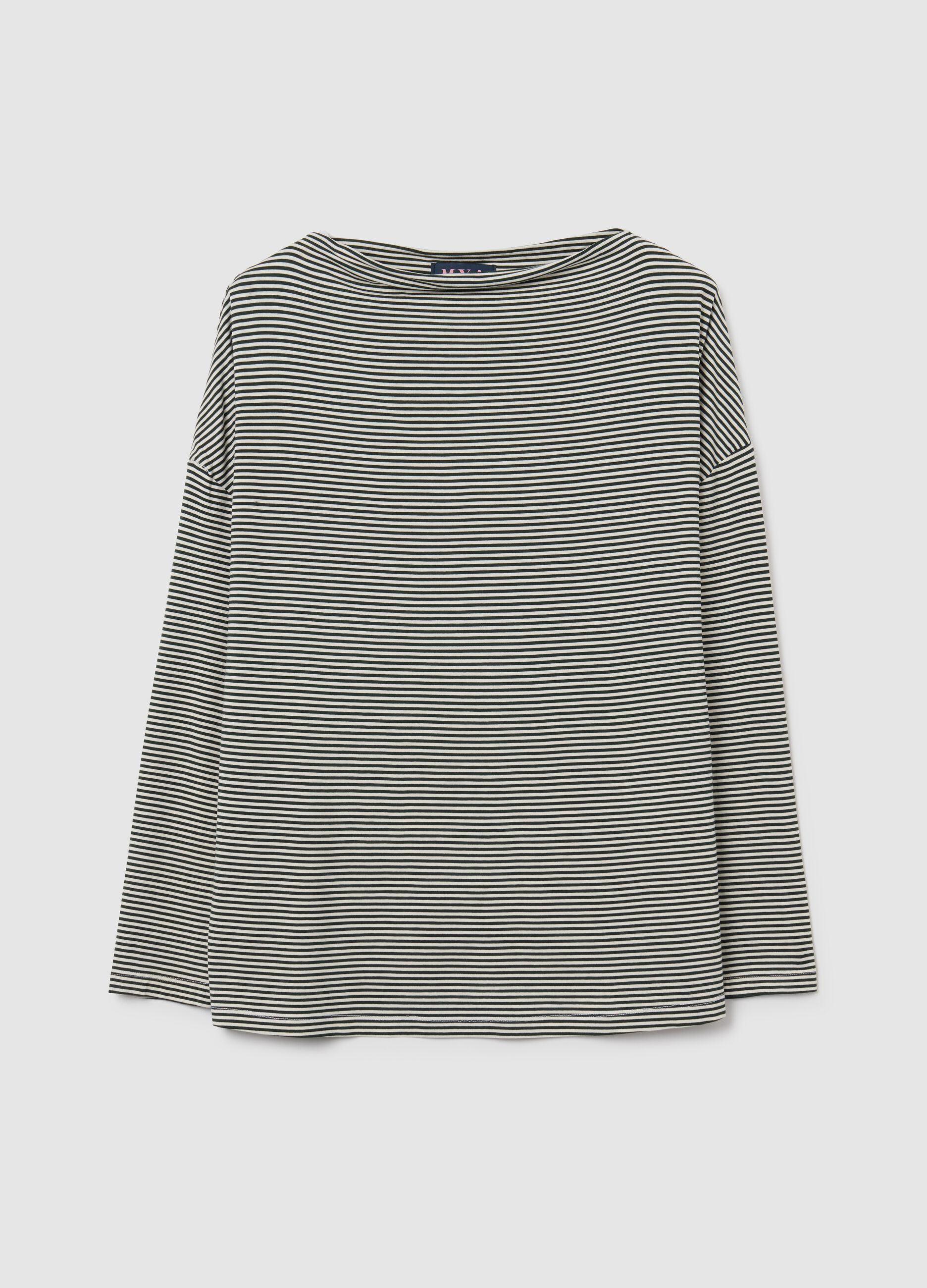 Multicolour striped regular fit sweater