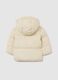 Ivory White The Iconic Puffer Girls Hooded Down Jacket_1