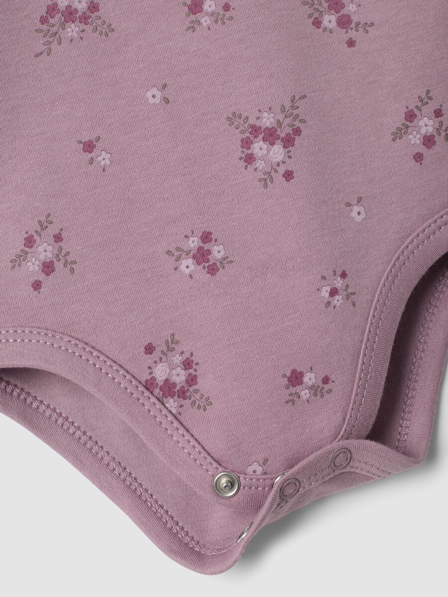 Purple organic cotton bodysuit with collar_2